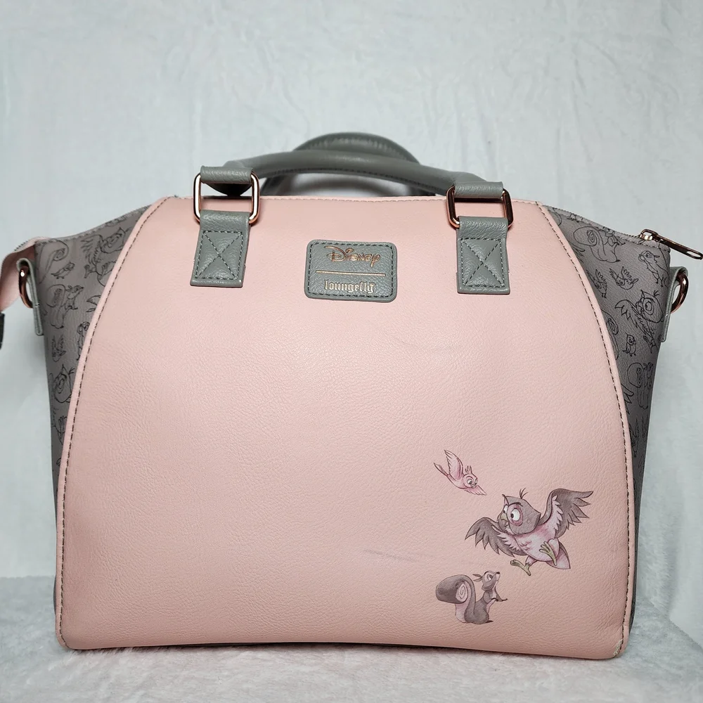 Loungefly Sleeping Beauty Aurora Pink and Gray Satchel